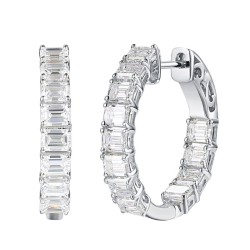 Kolczyki z diamentami laboratoryjnymi (E100545 W A LGD) - zdjęcie: 2