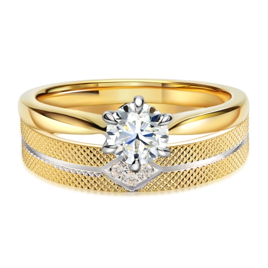 Obrączka z diamentami, 4 mm (O-R99904 YW): 8