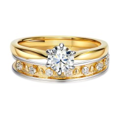 Obrączka z diamentami, 3,5 mm (O-R99910 YW): 8 - zdjęcie: 5