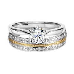 Obrączka z diamentami, 4,5 mm (O-R99886 YW): 8 - zdjęcie: 5