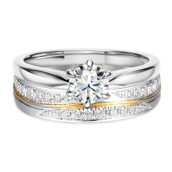 Obrączka z diamentami, 4,5 mm (O-R99888 YW): 8 - zdjęcie: 5