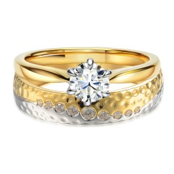 Obrączka z diamentami, 4,5 mm (O-R99894 YW): 8 - zdjęcie: 5