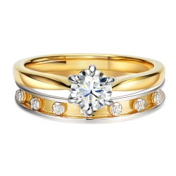 Obrączka z diamentami, 3 mm (O-R99900 YW): 8 - zdjęcie: 5