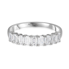 Pierścionek obrączkowy z diamentami laboratoryjnymi (R100542 W LGD)