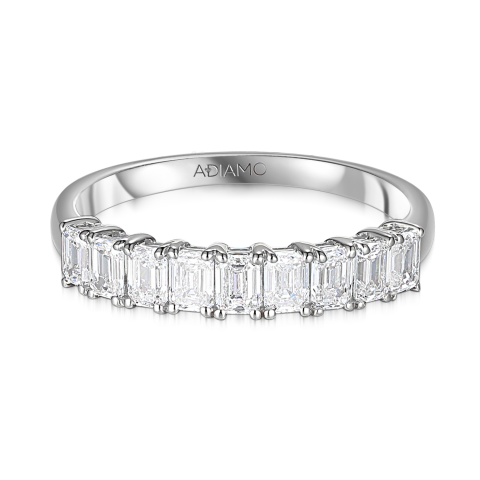 Pierścionek obrączkowy z diamentami laboratoryjnymi (R100542 W LGD)