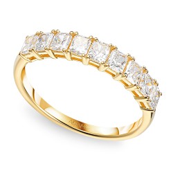 Pierścionek obrączkowy z diamentami laboratoryjnymi (R100542 Y LGD) : 14 - zdjęcie: 2