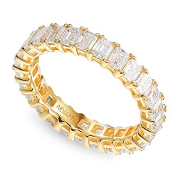 Pierścionek obrączkowy z diamentami laboratoryjnymi (R100544 Y LGD): 16 - zdjęcie: 2