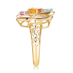 Pierścionek z kolorowymi kamieniami (R100444 Y AM,BT,CT): 10 - zdjęcie: 5