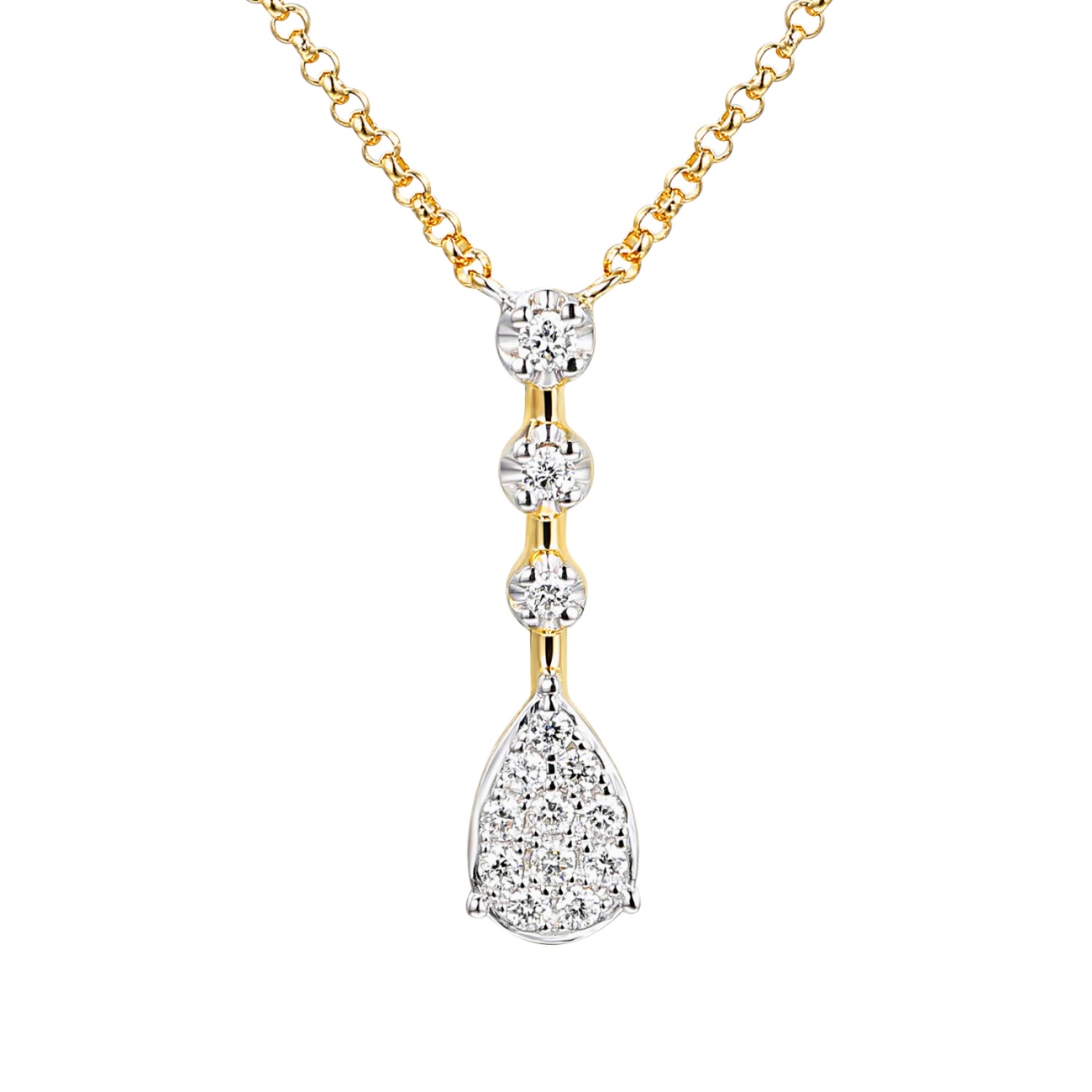 Naszyjnik z diamentami (N12481 Y)