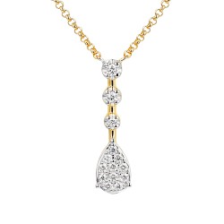 Naszyjnik z diamentami (N12481 Y) - zdjęcie: 2