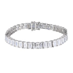 Bransoletka tenisowa z diamentami laboratoryjnymi (B09507 21,4ct W LGD) - zdjęcie: 2