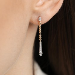 Kolczyki z diamentami (E99055 Y S) - zdjęcie: 3