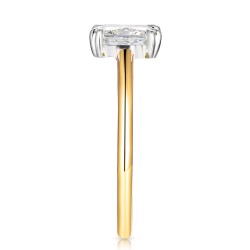 Pierścionek z diamentami laboratoryjnymi (R100580 YW LGD 1,01ct): 10 - zdjęcie: 5