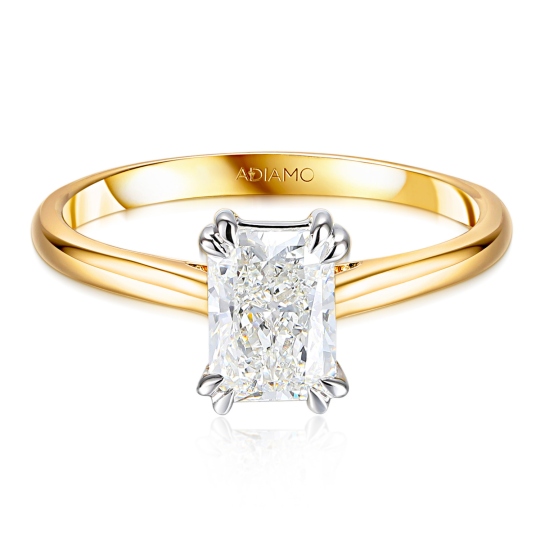 Pierścionek z diamentami laboratoryjnymi (R100580 YW LGD 1,01ct): 10