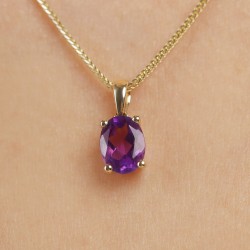 Komplet biżuterii z ametystami (E43062YAM+P43062YAM) - zdjęcie: 5