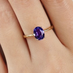 Pierścionek z ametystem (R43062 Y AM): 14 - zdjęcie: 5