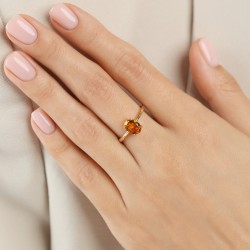 Pierścionek z cytrynem (R43062 Y CT): 8 - zdjęcie: 3