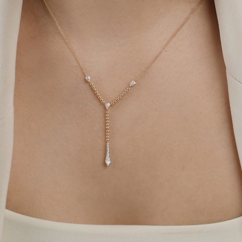 Naszyjnik z diamentami (N12479 Y)