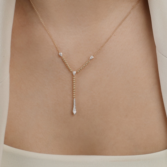 Naszyjnik z diamentami (N12479 Y)