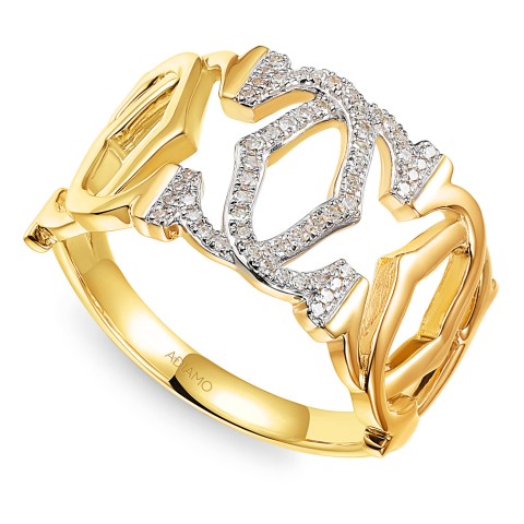 Pierścionek z diamentami (R100445 Y)