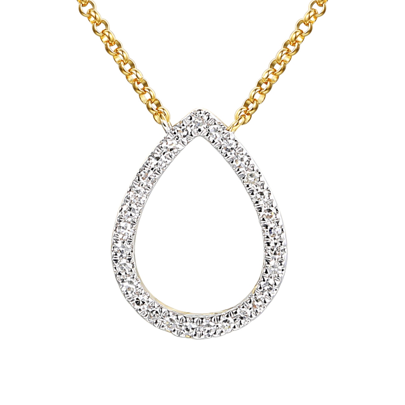 Naszyjnik z diamentami (N12449 Y G)