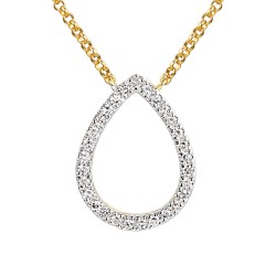 Naszyjnik z diamentami (N12449 Y G) - zdjęcie: 2