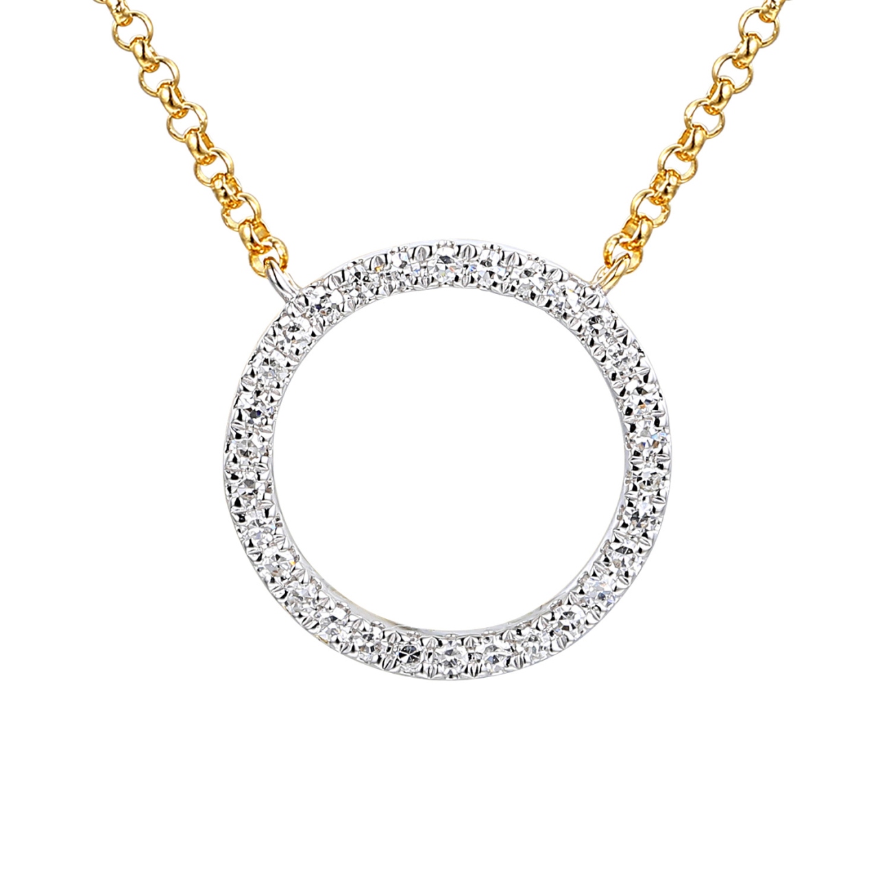 Naszyjnik z diamentami (N12450 Y G)