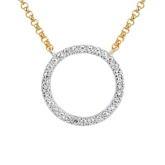 Naszyjnik z diamentami (N12450 Y G)