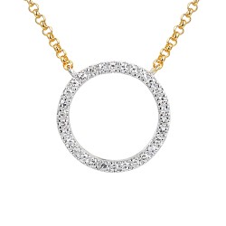 Naszyjnik z diamentami (N12450 Y G) - zdjęcie: 2