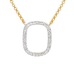 Naszyjnik z diamentami (N12451 Y G) - zdjęcie: 2