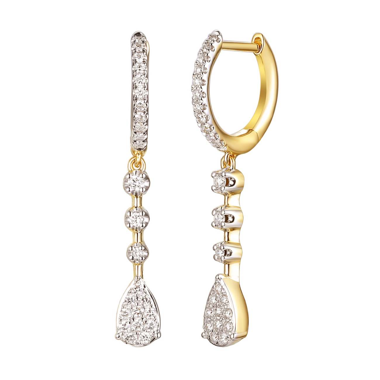 Kolczyki z diamentami (E99063 Y A)