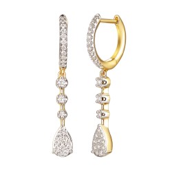 Kolczyki z diamentami (E99063 Y A) - zdjęcie: 2