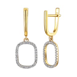 Kolczyki z diamentami (E99153 Y A) - zdjęcie: 2