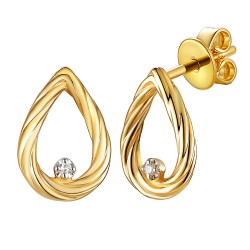 Kolczyki z diamentami (E94814 Y S 0,01ct) - zdjęcie: 2