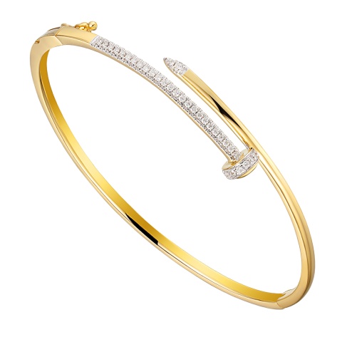 Bransoletka bangle z diamentami (B09868 Y)