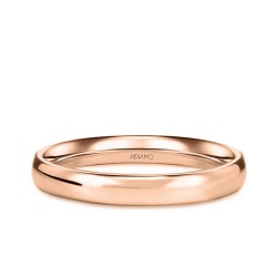 Obrączka ślubna, różowe złoto, półokrągła, damska 3mm (O-AD01 3M R D): 7 - zdjęcie: 2