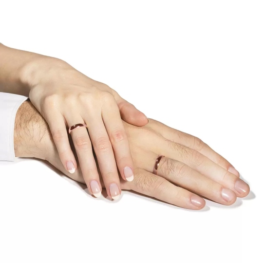 Obrączka ślubna, różowe złoto, półokrągła, damska 3,5mm (O-AD01 3,5M R D): 7