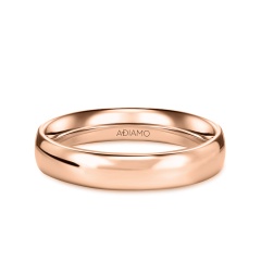 Obrączka ślubna, różowe złoto, półokrągła, damska 4mm (O-AD01 4M R D)