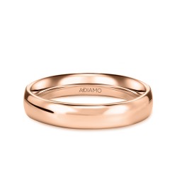 Obrączka ślubna, różowe złoto, półokrągła, damska 4mm (O-AD01 4M R D): 7 - zdjęcie: 2