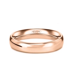 Obrączka ślubna, różowe złoto, półokrągła, męska, 4,5 mm (O-AD01 4,5M R M)