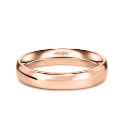 Obrączka ślubna, różowe złoto, półokrągła, męska, 4,5 mm (O-AD01 4,5M R M): 17 - zdjęcie: 2