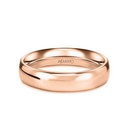 Obrączka ślubna, różowe złoto, półokrągła, damska 4,5mm (O-AD01 4,5M R D): 7 - zdjęcie: 2