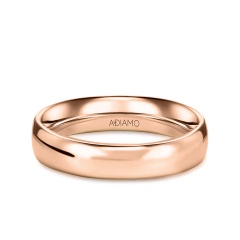 Obrączka ślubna, różowe złoto, półokrągła, męska, 5 mm (O-AD01 5M R M)