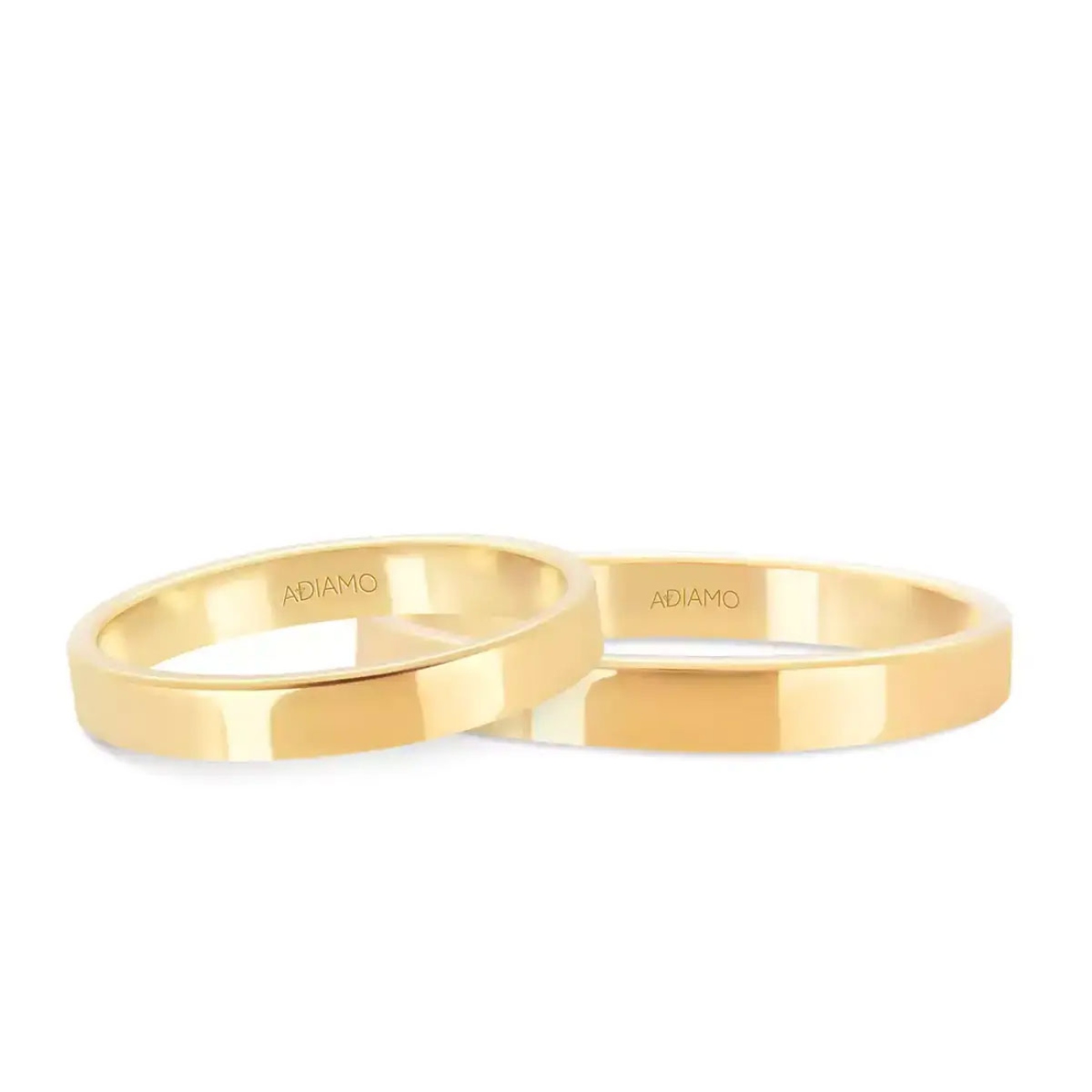 Obrączki ślubne, żółte złoto, płaskie, 3mm: 8, 23