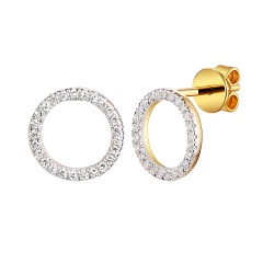 Kolczyki z diamentami (E99154 Y S)