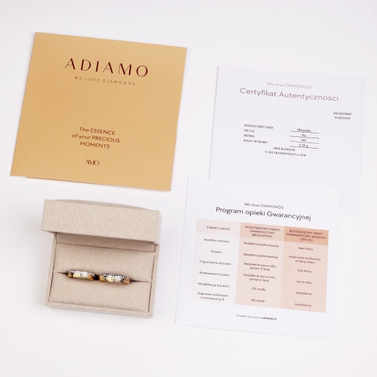 Obrączka ślubna z diamentami, 3,5 mm (O-R46073 Y): 7