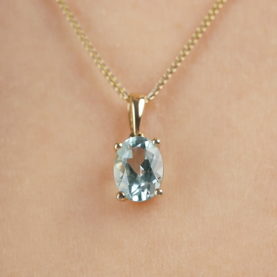 Komplet biżuterii z akwamarynami (E43062YAQ+P43062YAQ+R43062YAQ)