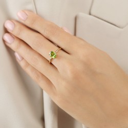 Pierścionek z perydotem (R43062 Y PT): 14 - zdjęcie: 5