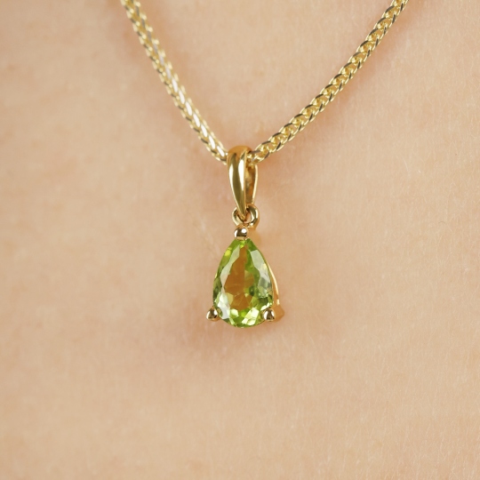 Komplet biżuterii z perydotami (E43737YSPT+P43737YPT)