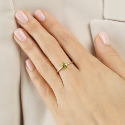 Pierścionek z perydotem (R43737 Y PT): 10 - zdjęcie: 3